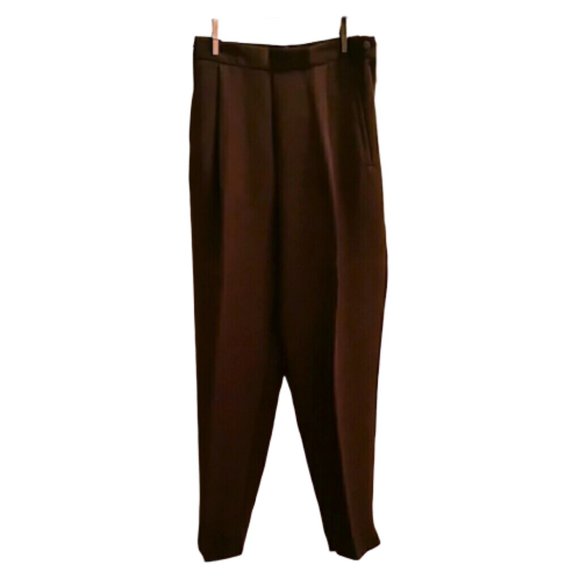 Tailor B. Moss Pants - B. Moss Womens' Chocolate Brown Slacks - VINTAGE